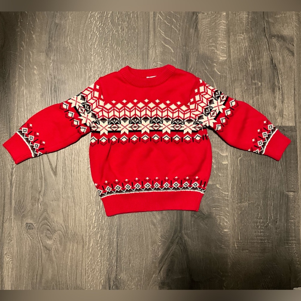 Hanna Andersson Red Holiday Sweater Size 4